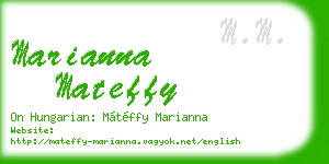 marianna mateffy business card